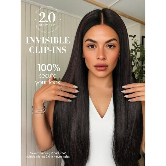 Hair Extensions Human Remy Black 16 Inch 110g 7Pcs Seamless Clip Ins main image 7